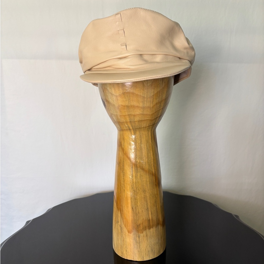 Buttercream Leather Women's Hat by Andrew Wilkie London in